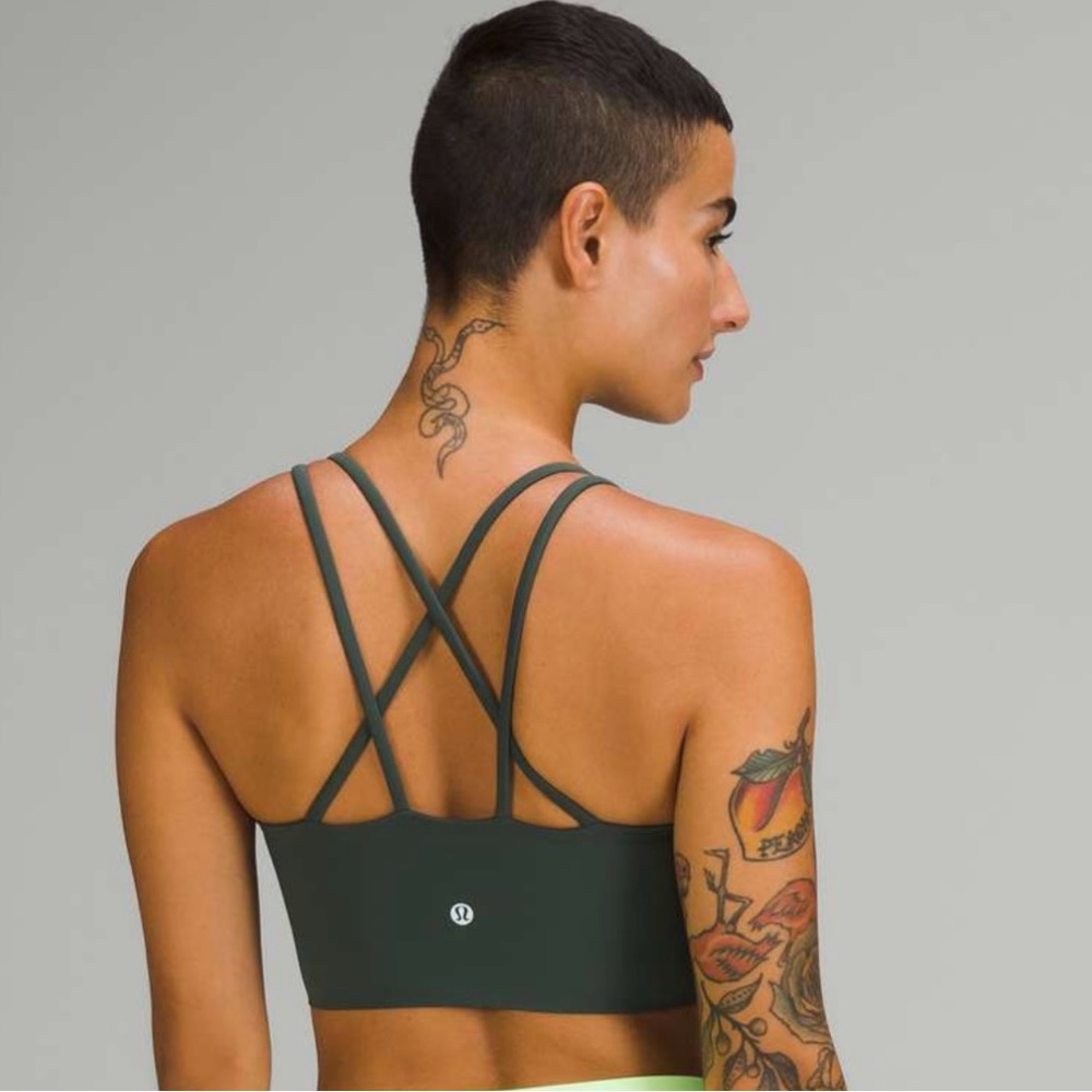 Lululemon Like a Cloud Longline Bra B/C Cup Smoked Spruce Size 12